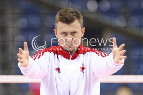  17.08.2014 KRAKOW ARENA<br />XII MEMORIAL HUBERTA JERZEGO WAGNERA<br />MECZ POLSKA - CHINY<br />N/Z KRZYSZTOF IGNACZAK SYLWETKA <br /> 