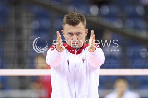  17.08.2014 KRAKOW ARENA<br />XII MEMORIAL HUBERTA JERZEGO WAGNERA<br />MECZ POLSKA - CHINY<br />N/Z KRZYSZTOF IGNACZAK SYLWETKA <br /> 