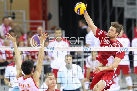  17.08.2014 KRAKOW ARENA<br />XII MEMORIAL HUBERTA JERZEGO WAGNERA<br />MECZ POLSKA - CHINY<br />N/Z ANDRZEJ WRONA <br /> 
