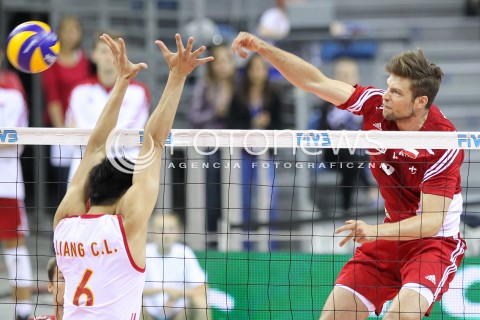  17.08.2014 KRAKOW ARENA<br />XII MEMORIAL HUBERTA JERZEGO WAGNERA<br />MECZ POLSKA - CHINY<br />N/Z ANDRZEJ WRONA <br /> 