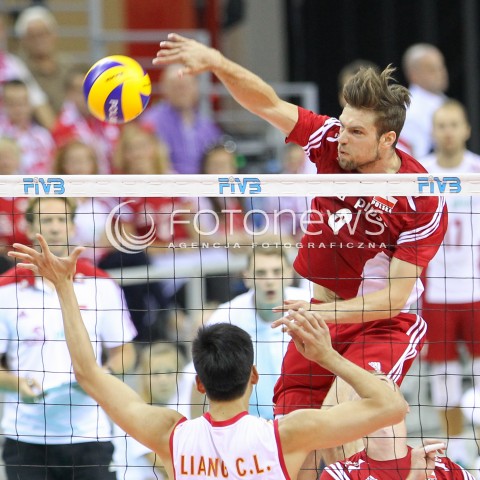  17.08.2014 KRAKOW ARENA<br />XII MEMORIAL HUBERTA JERZEGO WAGNERA<br />MECZ POLSKA - CHINY<br />N/Z ANDRZEJ WRONA <br /> 