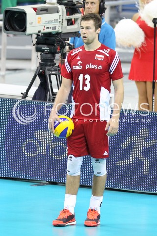  17.08.2014 KRAKOW ARENA<br />XII MEMORIAL HUBERTA JERZEGO WAGNERA<br />MECZ POLSKA - CHINY<br />N/Z MICHAL KUBIAK SYLWETKA <br /> 