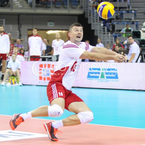  17.08.2014 KRAKOW ARENA<br />XII MEMORIAL HUBERTA JERZEGO WAGNERA<br />MECZ POLSKA - CHINY<br />N/Z KRZYSZTOF IGNACZAK <br /> 