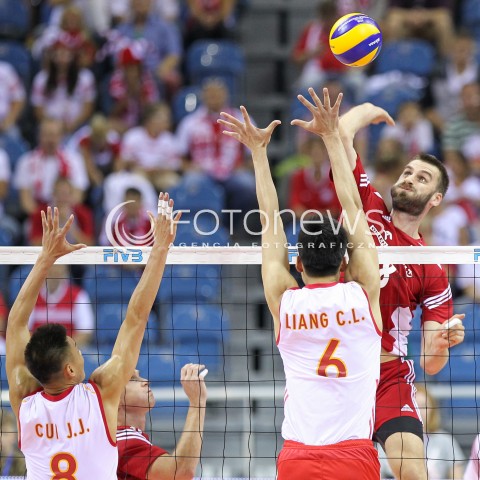  17.08.2014 KRAKOW ARENA<br />XII MEMORIAL HUBERTA JERZEGO WAGNERA<br />MECZ POLSKA - CHINY<br />N/Z MARCIN MOZDZONEK <br /> 