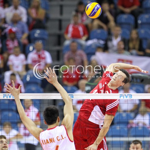  17.08.2014 KRAKOW ARENA<br />XII MEMORIAL HUBERTA JERZEGO WAGNERA<br />MECZ POLSKA - CHINY<br />N/Z RAFAL BUSZEK <br /> 