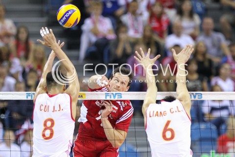  17.08.2014 KRAKOW ARENA<br />XII MEMORIAL HUBERTA JERZEGO WAGNERA<br />MECZ POLSKA - CHINY<br />N/Z RAFAL BUSZEK <br /> 