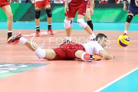  17.08.2014 KRAKOW ARENA<br />XII MEMORIAL HUBERTA JERZEGO WAGNERA<br />MECZ POLSKA - CHINY<br />N/Z KRZYSZTOF IGNACZAK SYLWETKA <br /> 