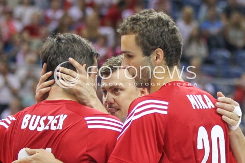  17.08.2014 KRAKOW ARENA<br />XII MEMORIAL HUBERTA JERZEGO WAGNERA<br />MECZ POLSKA - CHINY<br />N/Z KRZYSZTOF IGNACZAK RAFAL BUSZEK <br /> 
