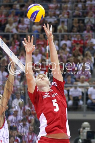  17.08.2014 KRAKOW ARENA<br />XII MEMORIAL HUBERTA JERZEGO WAGNERA<br />MECZ POLSKA - CHINY<br />N/Z PAWEL ZAGUMNY SYLWETKA <br /> 