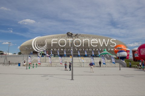  18.08.2014 KRAKOW ARENA<br />XII MEMORIAL HUBERTA JERZEGO WAGNERA<br />MECZ CHINY - BULGARIA<br />N/Z HALA KRAKOW ARENA WIDOK VIEW ZEWNATRZ<br /> 