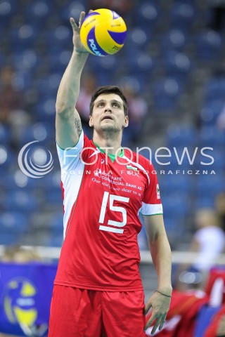 18.08.2014 KRAKOW ARENA<br />XII MEMORIAL HUBERTA JERZEGO WAGNERA<br />MECZ CHINY - BULGARIA<br />N/Z TODOR ALEKSIEV SYLWETKA <br /> 
