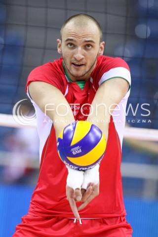  18.08.2014 KRAKOW ARENA<br />XII MEMORIAL HUBERTA JERZEGO WAGNERA<br />MECZ CHINY - BULGARIA<br />N/Z TEODOR TODOROV SYLWETKA <br /> 