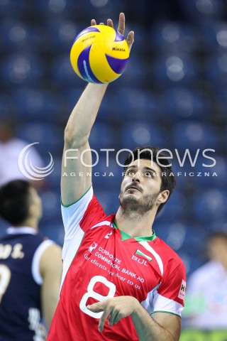  18.08.2014 KRAKOW ARENA<br />XII MEMORIAL HUBERTA JERZEGO WAGNERA<br />MECZ CHINY - BULGARIA<br />N/Z TODOR SKRIMOV SYLWETKA <br /> 