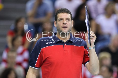  18.08.2014 KRAKOW ARENA<br />XII MEMORIAL HUBERTA JERZEGO WAGNERA<br />MECZ CHINY - BULGARIA<br />N/Z PLAMEN KONSTANTINOV - TRENER ( HEAD COACH ) SYLWETKA <br /> 