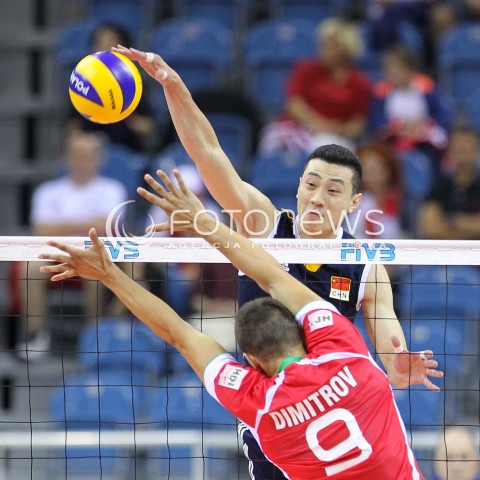  18.08.2014 KRAKOW ARENA<br />XII MEMORIAL HUBERTA JERZEGO WAGNERA<br />MECZ CHINY - BULGARIA<br />N/Z WEIJUN ZHONG <br /> 