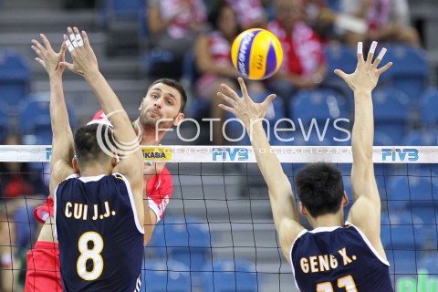  18.08.2014 KRAKOW ARENA<br />XII MEMORIAL HUBERTA JERZEGO WAGNERA<br />MECZ CHINY - BULGARIA<br />N/Z TSVETAN SOKOLOV <br /> 