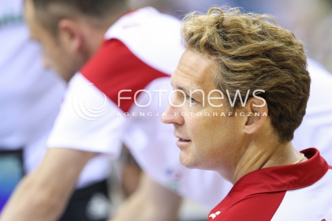  18.08.2014 KRAKOW ARENA<br />XII MEMORIAL HUBERTA JERZEGO WAGNERA<br />MECZ POLSKA - ROSJA<br />N/Z STEPHANE ANTIGA - TRENER ( HEAD COACH ) SYLWETKA<br /> 