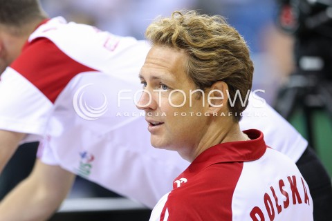  18.08.2014 KRAKOW ARENA<br />XII MEMORIAL HUBERTA JERZEGO WAGNERA<br />MECZ POLSKA - ROSJA<br />N/Z STEPHANE ANTIGA - TRENER ( HEAD COACH ) SYLWETKA<br /> 