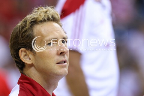  18.08.2014 KRAKOW ARENA<br />XII MEMORIAL HUBERTA JERZEGO WAGNERA<br />MECZ POLSKA - ROSJA<br />N/Z STEPHANE ANTIGA - TRENER ( HEAD COACH ) SYLWETKA<br /> 