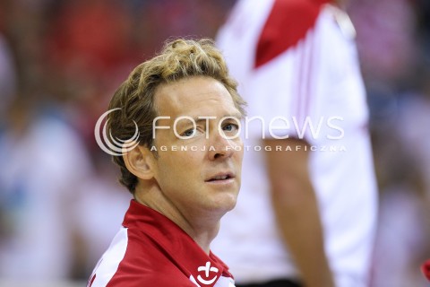  18.08.2014 KRAKOW ARENA<br />XII MEMORIAL HUBERTA JERZEGO WAGNERA<br />MECZ POLSKA - ROSJA<br />N/Z STEPHANE ANTIGA - TRENER ( HEAD COACH ) SYLWETKA<br /> 