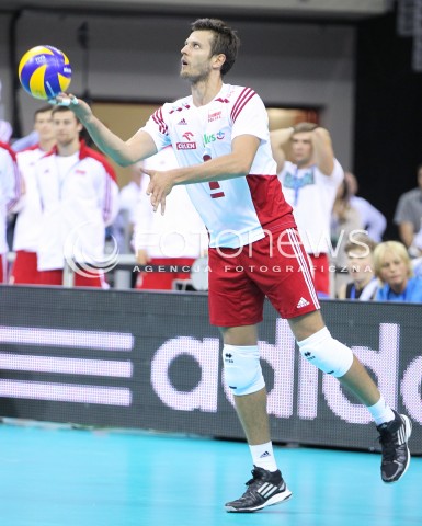  18.08.2014 KRAKOW ARENA<br />XII MEMORIAL HUBERTA JERZEGO WAGNERA<br />MECZ POLSKA - ROSJA ( MATCH POLAND - RUSSIA ) <br />N/Z MICHAL WINIARSKI SYLWETKA<br /> 