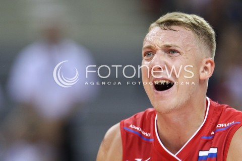  18.08.2014 KRAKOW ARENA<br />XII MEMORIAL HUBERTA JERZEGO WAGNERA<br />MECZ POLSKA - ROSJA ( MATCH POLAND - RUSSIA ) <br />N/Z ALEXEY SPIRIDONOV ZLOSC EMOCJE<br /> 