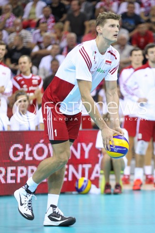  18.08.2014 KRAKOW ARENA<br />XII MEMORIAL HUBERTA JERZEGO WAGNERA<br />MECZ POLSKA - ROSJA ( MATCH POLAND - RUSSIA ) <br />N/Z PIOTR NOWAKOWSKI SYLWETKA<br /> 