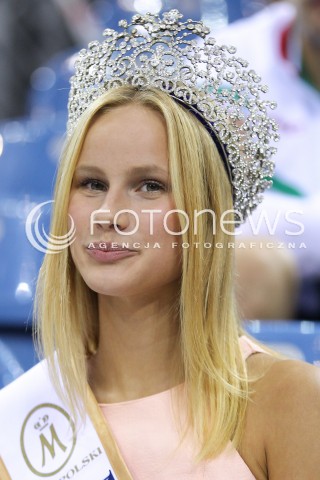  18.08.2014 KRAKOW ARENA<br />XII MEMORIAL HUBERTA JERZEGO WAGNERA<br />MECZ POLSKA - ROSJA ( MATCH POLAND - RUSSIA ) <br />N/Z BLANKA TICHORUK - MISS POLSKI NASTOLATEK 2014 - SYLWETKA<br /> 