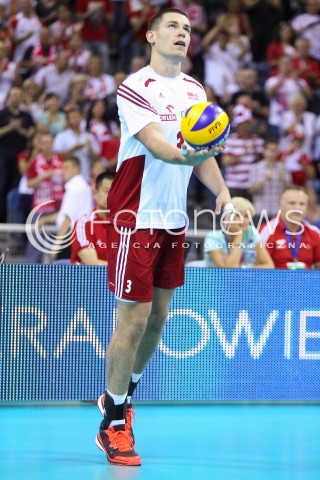  18.08.2014 KRAKOW ARENA<br />XII MEMORIAL HUBERTA JERZEGO WAGNERA<br />MECZ POLSKA - ROSJA ( MATCH POLAND - RUSSIA ) <br />N/Z DAWID KONARSKI SYLWETKA<br /> 