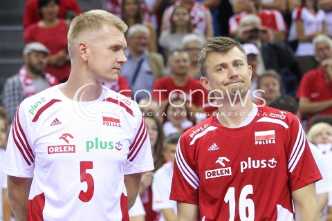  18.08.2014 KRAKOW ARENA<br />XII MEMORIAL HUBERTA JERZEGO WAGNERA<br />CEREMOWANIA DEKORACJI<br />N/Z KRZYSZTOF IGNACZAK PAWEL ZAGUMNY<br /> 