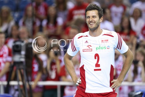  18.08.2014 KRAKOW ARENA<br />XII MEMORIAL HUBERTA JERZEGO WAGNERA<br />MECZ POLSKA - ROSJA ( MATCH POLAND - RUSSIA ) <br />N/Z MICHAL WINIARSKI SYLWETKA <br /> 