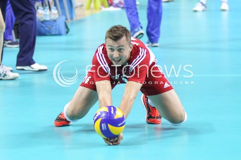  18.08.2014 KRAKOW ARENA<br />XII MEMORIAL HUBERTA JERZEGO WAGNERA<br />MECZ POLSKA - ROSJA ( MATCH POLAND - RUSSIA ) <br />N/Z KRZYSZTOF IGNACZAK SYLWETKA <br /> 