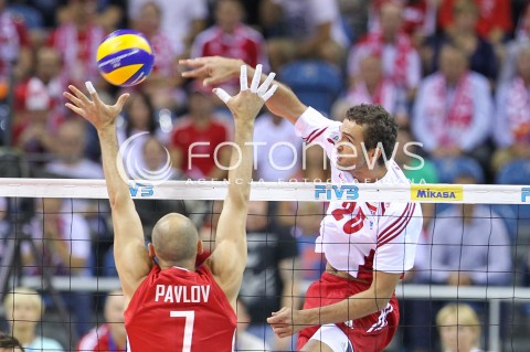  18.08.2014 KRAKOW ARENA<br />XII MEMORIAL HUBERTA JERZEGO WAGNERA<br />MECZ POLSKA - ROSJA ( MATCH POLAND - RUSSIA ) <br />N/Z MATEUSZ MIKA <br /> 