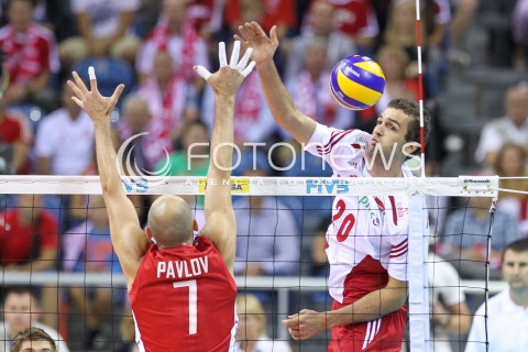  18.08.2014 KRAKOW ARENA<br />XII MEMORIAL HUBERTA JERZEGO WAGNERA<br />MECZ POLSKA - ROSJA ( MATCH POLAND - RUSSIA ) <br />N/Z MATEUSZ MIKA <br /> 