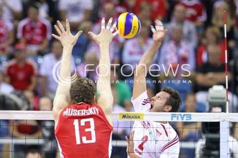  18.08.2014 KRAKOW ARENA<br />XII MEMORIAL HUBERTA JERZEGO WAGNERA<br />MECZ POLSKA - ROSJA ( MATCH POLAND - RUSSIA ) <br />N/Z MICHAL WINIARSKI <br /> 