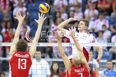  18.08.2014 KRAKOW ARENA<br />XII MEMORIAL HUBERTA JERZEGO WAGNERA<br />MECZ POLSKA - ROSJA ( MATCH POLAND - RUSSIA ) <br />N/Z PIOTR NOWAKOWSKI <br /> 