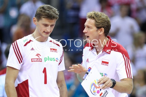  18.08.2014 KRAKOW ARENA<br />XII MEMORIAL HUBERTA JERZEGO WAGNERA<br />MECZ POLSKA - ROSJA ( MATCH POLAND - RUSSIA ) <br />N/Z STEPHANE ANTIGA - TRENER ( HEAD COACH ) PIOTR NOWAKOWSKI <br /> 