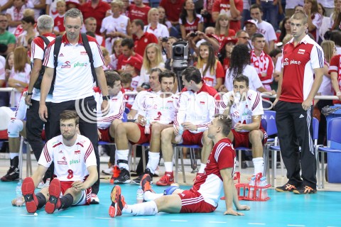  18.08.2014 KRAKOW ARENA<br />XII MEMORIAL HUBERTA JERZEGO WAGNERA<br />MECZ POLSKA - ROSJA ( MATCH POLAND - RUSSIA ) <br />N/Z ANDRZEJ WRONA KRZYSZTOF IGNACZAK MICHAL WINIARSKI FABIAN DRZYZGA PO MECZU<br /> 