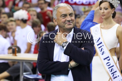  18.08.2014 KRAKOW ARENA<br />XII MEMORIAL HUBERTA JERZEGO WAGNERA<br />MECZ POLSKA - ROSJA ( MATCH POLAND - RUSSIA ) <br />N/Z MIROSLAW PRZEDPELSKI - PREZES PZPS<br /> 