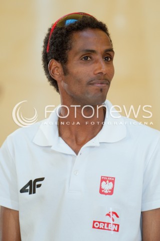  18.08.2014 WARSZAWA<br />SPOTKANIE PREMIERA Z LEKKOATLETAMI<br />N/Z YARED SHEGUMO<br /> 