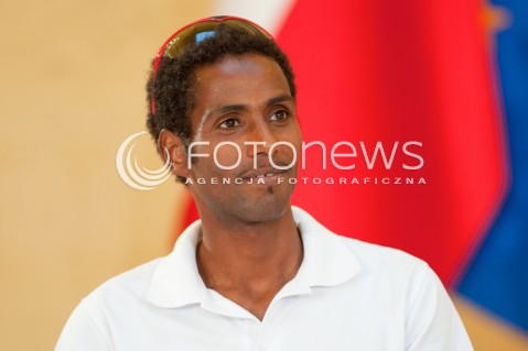  18.08.2014 WARSZAWA<br />SPOTKANIE PREMIERA Z LEKKOATLETAMI<br />N/Z YARED SHEGUMO<br /> 
