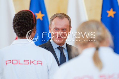  18.08.2014 WARSZAWA<br />SPOTKANIE PREMIERA Z LEKKOATLETAMI<br />N/Z PREMIER RP DONALD TUSK<br /> 