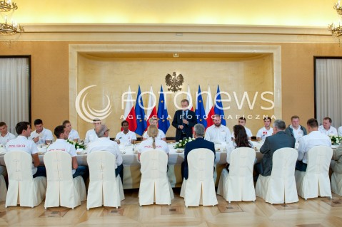  18.08.2014 WARSZAWA<br />SPOTKANIE PREMIERA Z LEKKOATLETAMI<br />N/Z PREMIER RP DONALD TUSK<br /> 