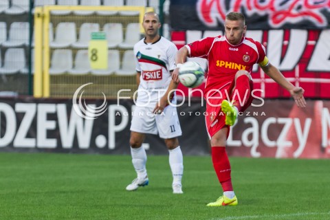  22.08.2014 LODZ PILKA NOZNA POLSKA PIERWSZA LIGA SEZON 2014/2015 FOOTBALL POLISH  WIDZEW LODZ - GKS TYCHY N/Z RAFAL AUGUSTYNIAK  
