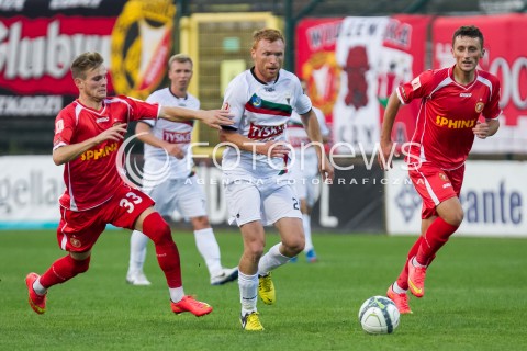  22.08.2014 LODZ PILKA NOZNA POLSKA PIERWSZA LIGA SEZON 2014/2015 FOOTBALL POLISH  WIDZEW LODZ - GKS TYCHY N/Z MARCIN RADZEWICZ BARTLOMIEJ KASPRZAK  