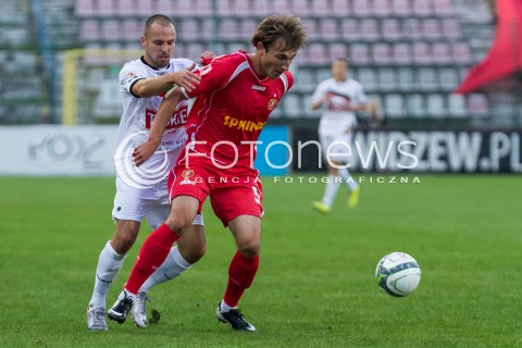  22.08.2014 LODZ PILKA NOZNA POLSKA PIERWSZA LIGA SEZON 2014/2015 FOOTBALL POLISH  WIDZEW LODZ - GKS TYCHY N/Z PYDVIRNYI VOLODYMYR DAMIAN SZCZESNY  
