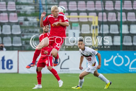  22.08.2014 LODZ PILKA NOZNA POLSKA PIERWSZA LIGA SEZON 2014/2015 FOOTBALL POLISH  WIDZEW LODZ - GKS TYCHY N/Z ADAM DUDA  