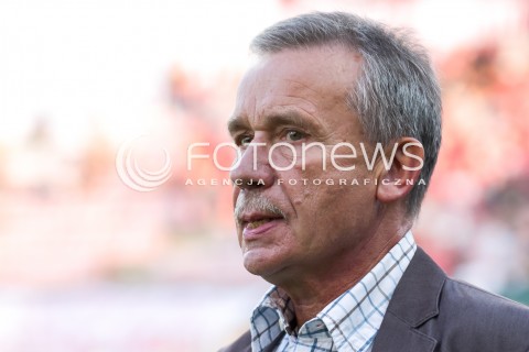  22.08.2014 LODZ PILKA NOZNA POLSKA PIERWSZA LIGA SEZON 2014/2015 FOOTBALL POLISH  WIDZEW LODZ - GKS TYCHY N/Z TRENER WLODZIMIERZ TYLAK SYLWETKA  