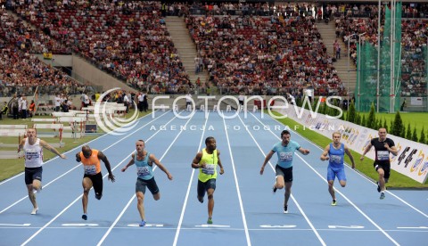  23.08.2014 WARSZAWA STADION NARODOWY <br />5 MEMORIAL KAMILI SKOLIMOWSKIEJ <br />N/Z BIEG NA 100 M MEZCZYZN - SIMON MAGAKWE<br /> 