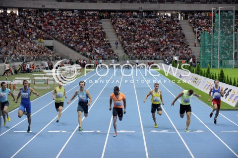  23.08.2014 WARSZAWA STADION NARODOWY <br />5 MEMORIAL KAMILI SKOLIMOWSKIEJ <br />N/Z BIEG NA 100 M MEZCZYZN - DENNIS MITCHELL<br /> 